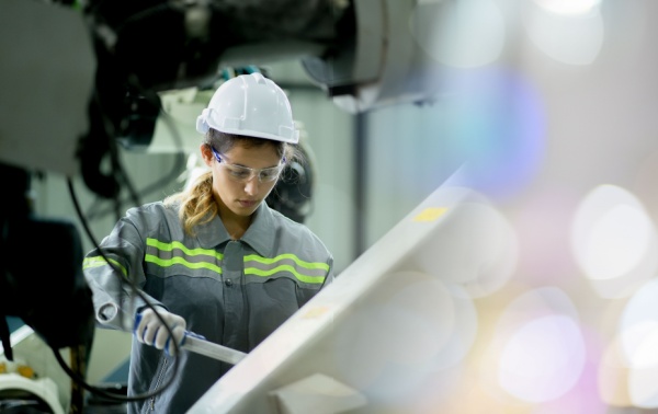 A worker in an automotive factory.