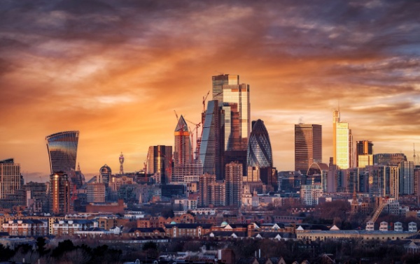 City of London skyline.